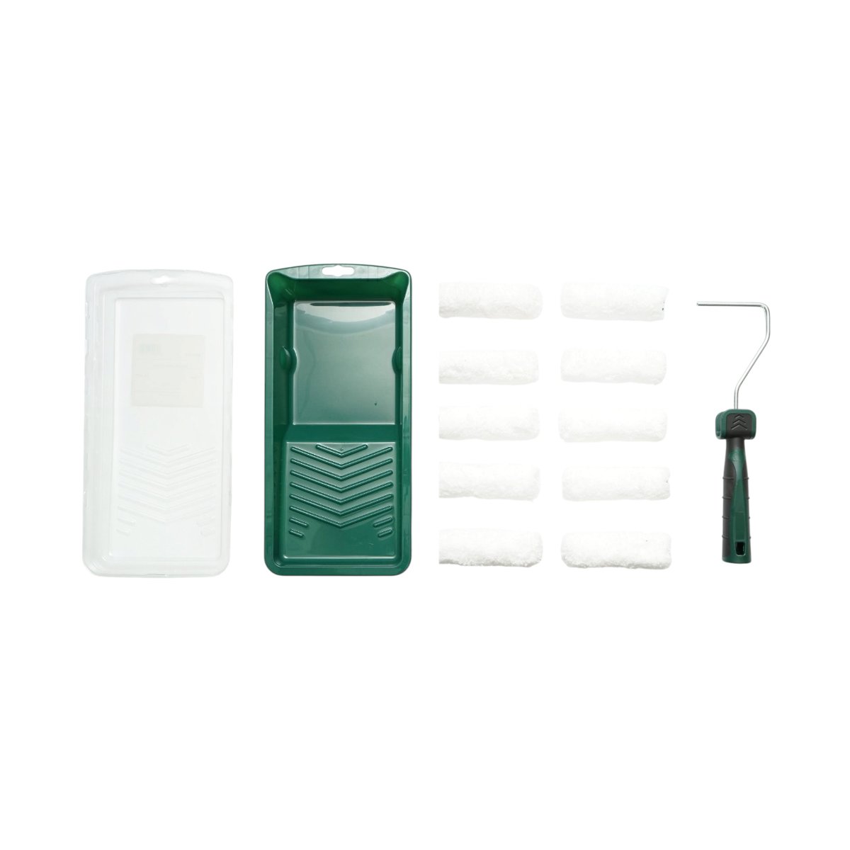 Set mini trafalet cu 10 role microfibra 10cm maner 2K tavita vopsea rezerva tavita 13 piese Breckner Germany BK00372