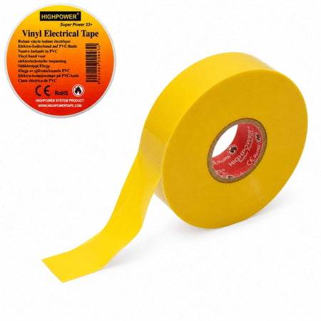 Banda izolatoare galbena vinil 19mm x 20m Premium Super Power 33 HighPower AAB852