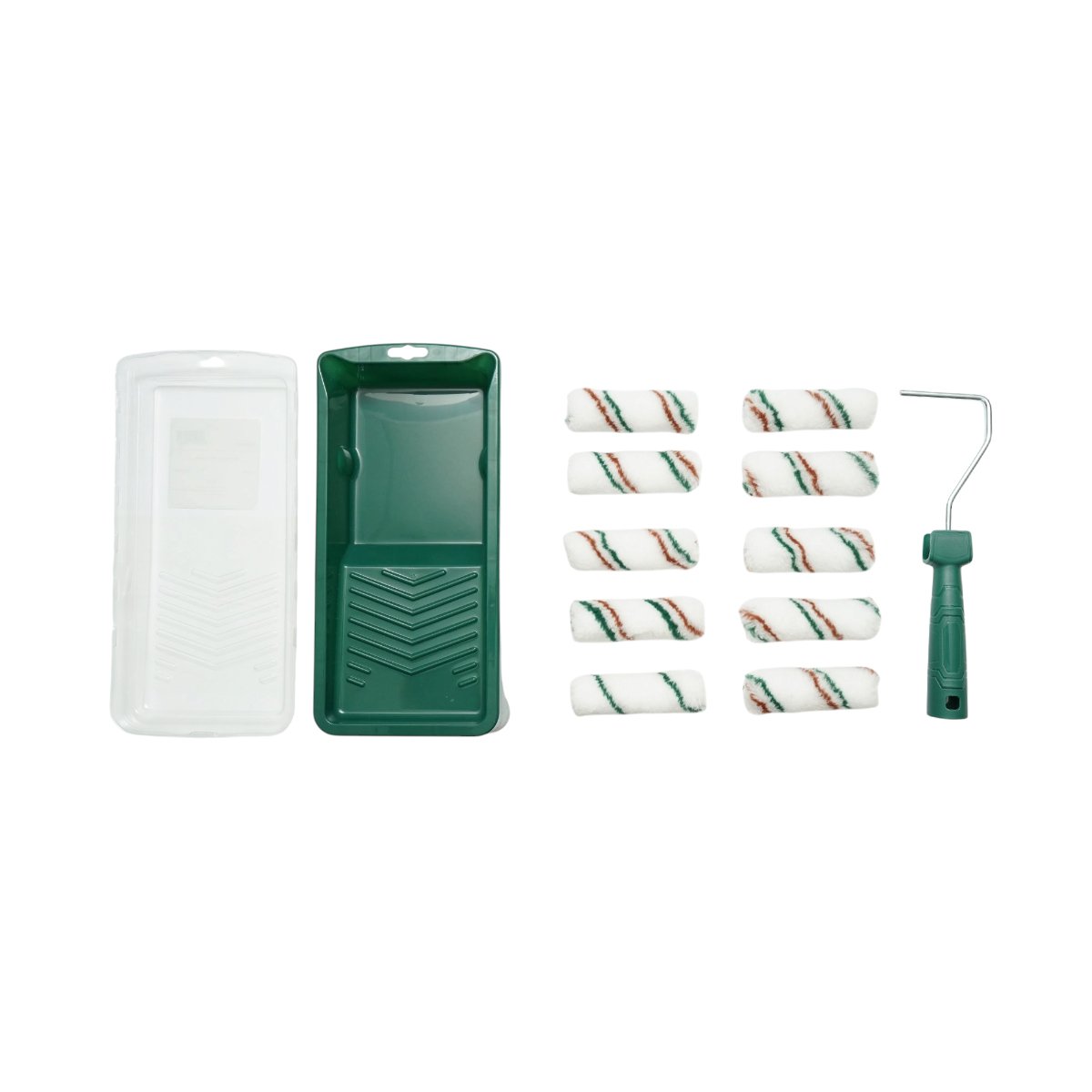 Set mini trafalet cu 10 role poliester 10cm maner PP tavita vopsea rezerva tavita 13 piese Breckner Germany BK00373