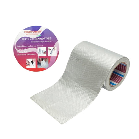 Banda butilica hidroizolanta autoadeziva 150mm x 5m cu folie de aluminiu HighPower AAA142