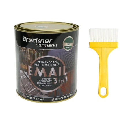 Vopsea verde RAL 6016 750g email anticoroziva 3 in 1 pentru metal, direct pe rugina, pe baza de apa