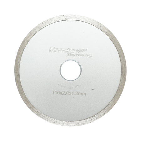Disc diamantat continuu 115x2.0x22.23mm, taiere umeda pentru ceramica, gresie, faianta Breckner Germany