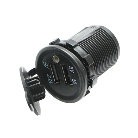 Mufa Incarcator auto 12V cu 2xUSB/1A, 2.1A Breckner Germany