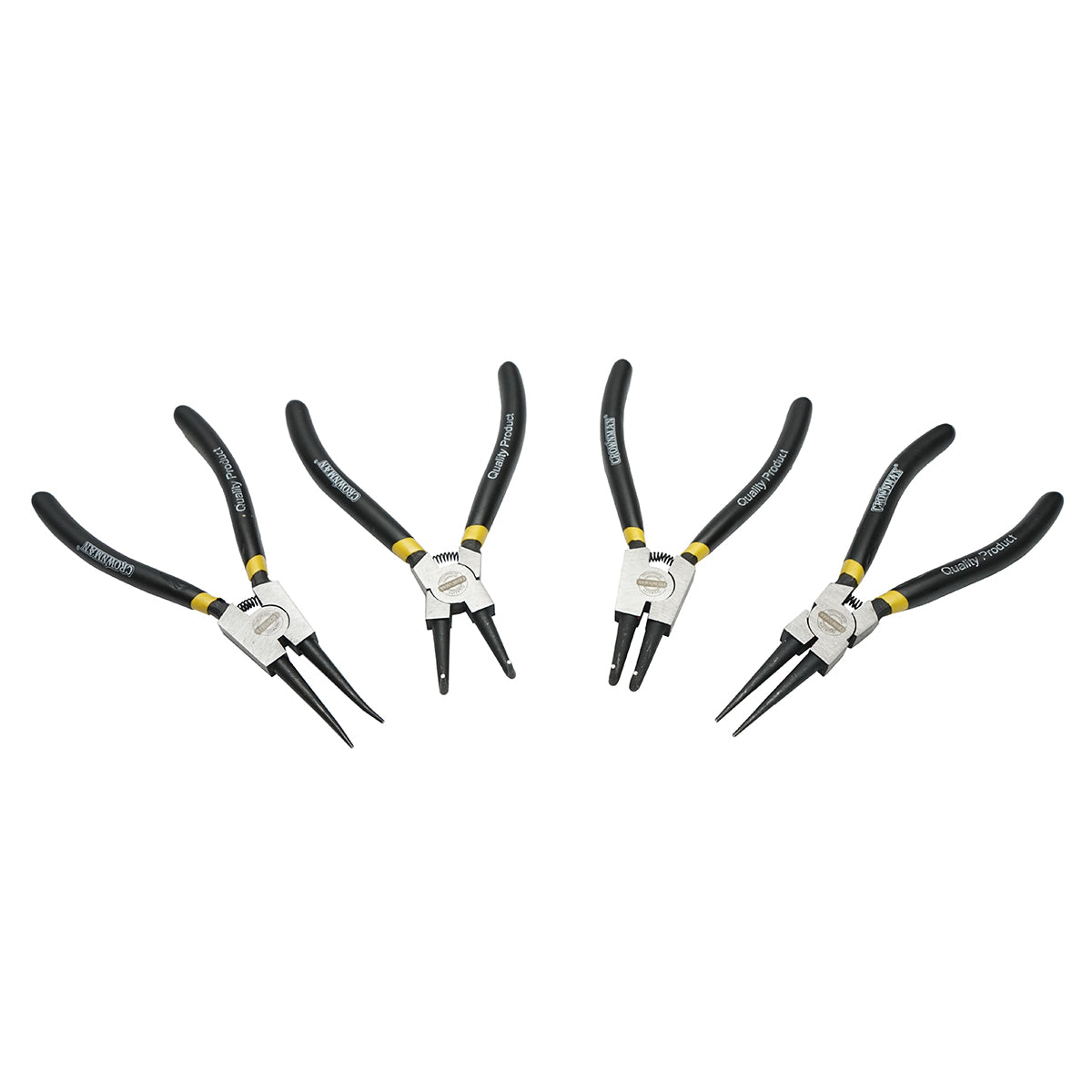 Set clesti sigurante seeger varf curbat interior/exterior, varf drept interior/exterior 180mm Crownman