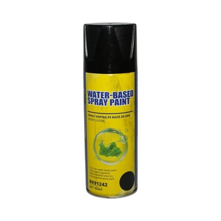 Spray vopsea negru lucios pe baza de apa 450ml Breckner Germany
