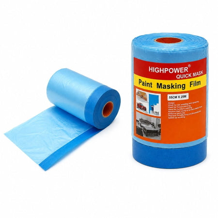 Folie protectie vopsit si zugravit cu banda adeziva albastra 550mm x 25m HighPower AAA134
