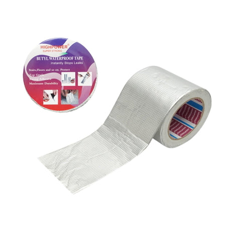 Banda butilica hidroizolanta autoadeziva 100mm x 5m cu folie de aluminiu HighPower AAA141