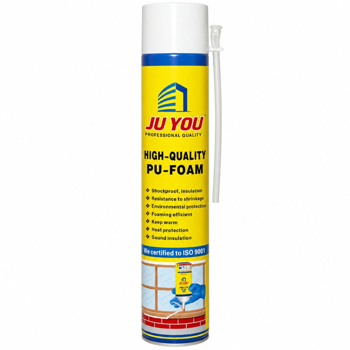 Spuma poliuretanica PU alba rapida pentru montaj usi si ferestre cu aplicare manuala 750ml AAA301