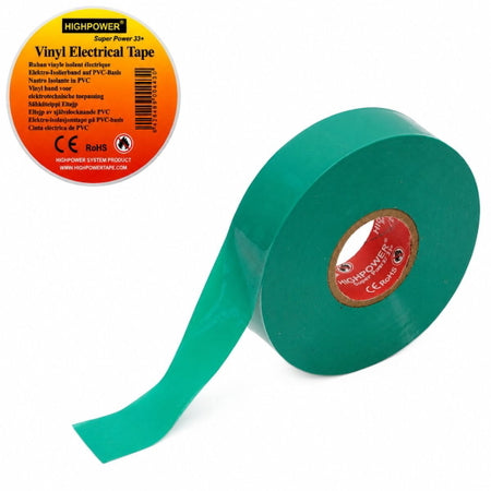 Banda izolatoare verde vinil 19mm x 20m Premium Super Power 33 HighPower AAB851