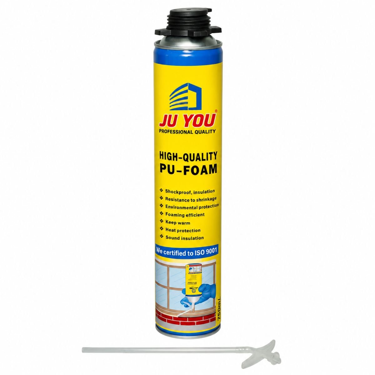 Spuma poliuretanica PU cu randament ridicat expandare redusa pentru montaj usi si ferestre 750ml AAA304