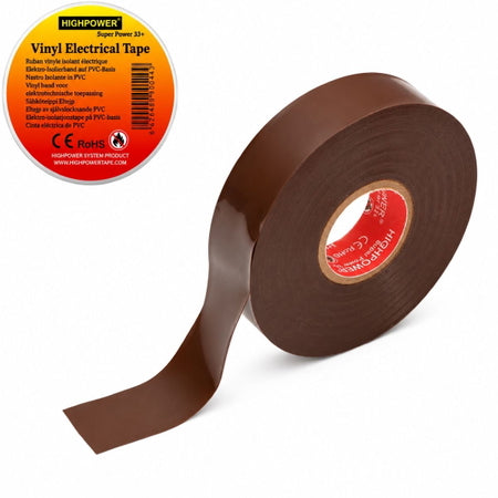 Banda izolatoare maro vinil 19mm x 20m Premium Super Power 33 HighPower AAB856