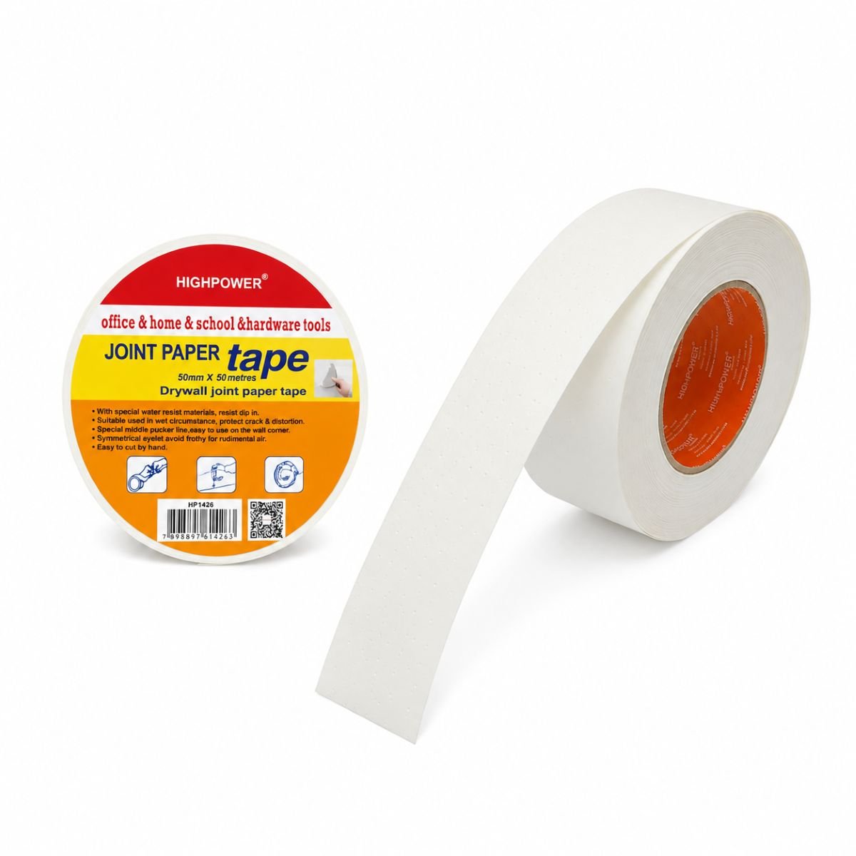 Banda hartie armare rosturi rigips 50mm x 50m HighPower AAA138