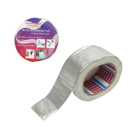 Banda butilica hidroizolanta autoadeziva 50mm x 5m cu folie de aluminiu HighPower AAA140