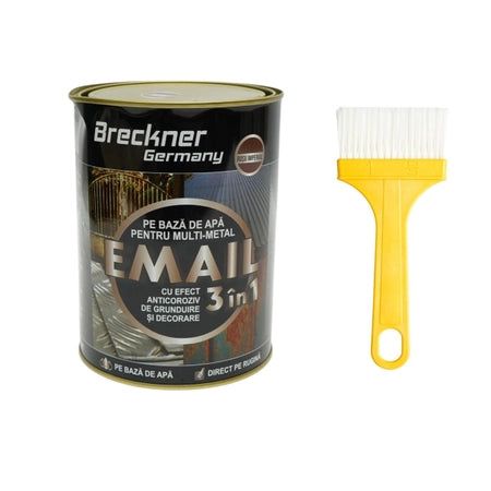 Vopsea rosu imperial 2000g email anticoroziva 3 in 1 pentru metal, direct pe rugina, pe baza de apa