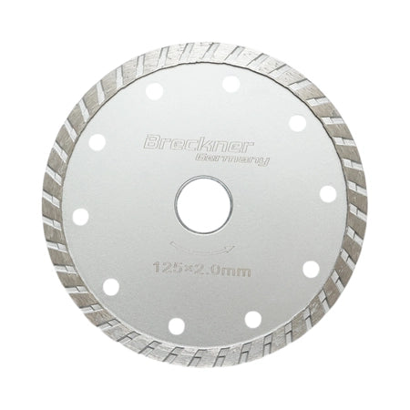 Disc diamantat turbo sinterizat 125x2x22.23mm, taiere umeda/uscata pentru piatra, gresie, ceramica, marmura Breckner Germany