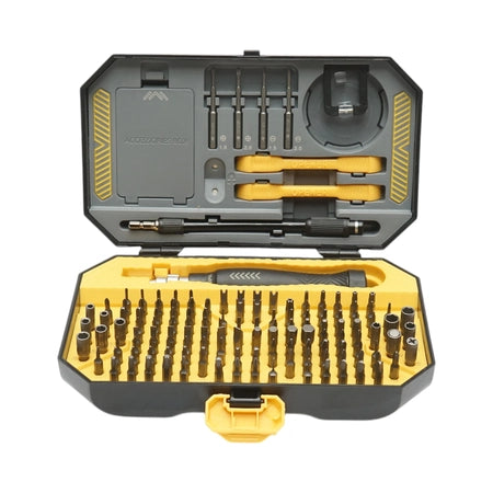 Trusa surubelnita de precizie profesionala cu biti torx, hex, cruce pentru electronice 145 piese Cr-V
