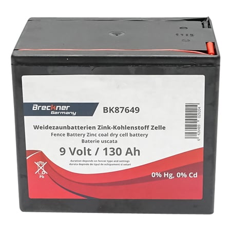 Baterie uscata (nereincarcabila) 9V 130Ah pentru gard electric Breckner Germany