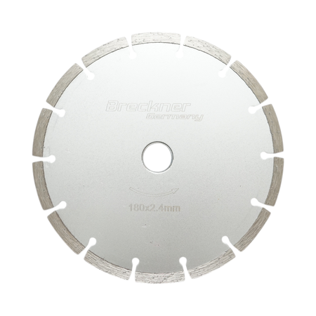 Disc diamantat segmentat 180x2.4x22.23mm, taiere uscata pentru beton, piatra, caramida Breckner Germany