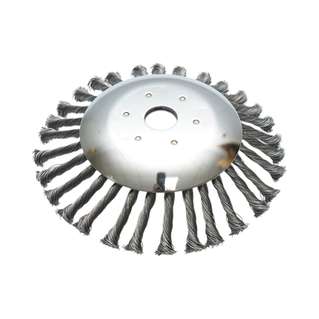 Disc perie sarma circulara motocoasa 200x25.4mm cu fir otel rasucit pentru curatare rugina, vopsea, depuneri, debavurare metal Breckner Germany