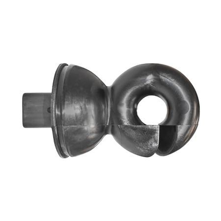 Izolator inelar negru pentru stalp metalic 59x33mm gard electric Breckner Germany