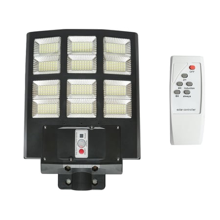 Lampa solara LED 600W cu panou solar 18W, baterie LiFePO4 3.2V/15Ah, 6500K, 2090lm, senzor de miscare, telecomanda IP65 Breckner Germany