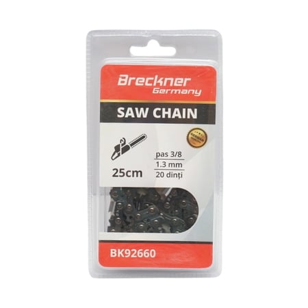 Lant drujba pas 3/8, 20 de dinti, 1.3mm, lungime 25cm Breckner Germany