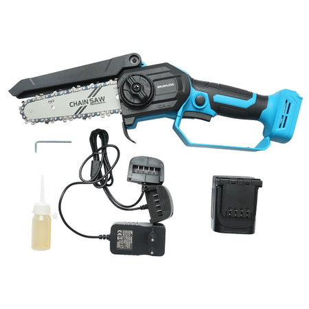 Mini fierastrau electric 500W cu acumulator 21V, 2Ah Li-ion, motor brushless, lama 6 inch (150mm)