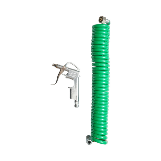 Pistol suflat aer comprimat cu furtun spiralat 5m si racord filet interior M12