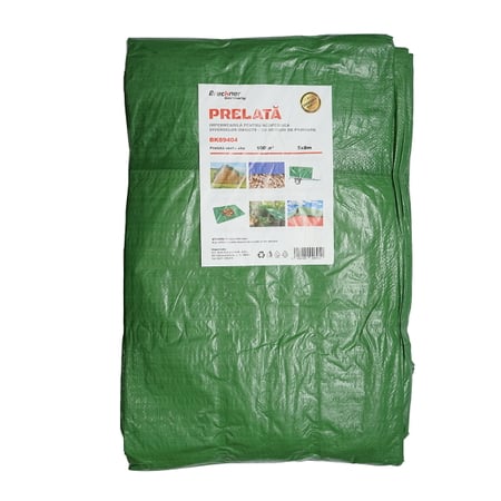 Prelata cu ochiuri de prindere 100g/m2 verde 5x8m Breckner Germany
