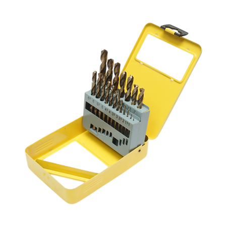 Set 25 burghie elicoidale HSS 1-10mm cu tija cilindrica pentru metal Crownman