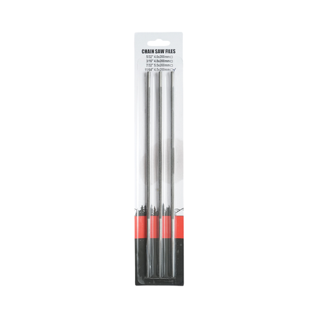 Set 3 pile rotunde ascutit lant drujba 4.5x200mm 11/64 inch