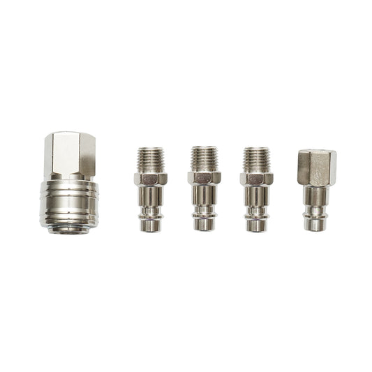 Set 5 cuple rapide 1/4 pentru furtunuri aer comprimat si scule pneumatice Breckner Germany