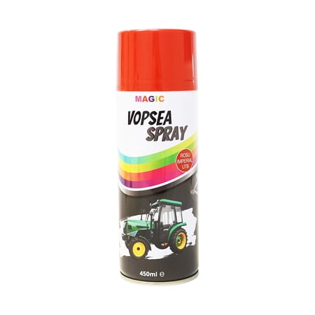 Spray vopsea auto galben tip Komatsu profesionala cu uscare rapida 450ml MAGIC