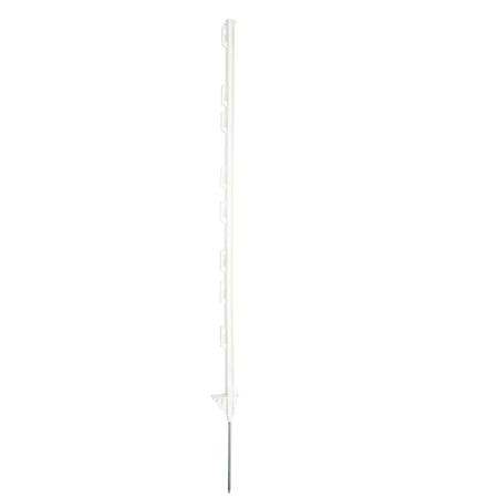 Stalp din plastic 1210mm alb pentru fir gard electric Breckner Germany